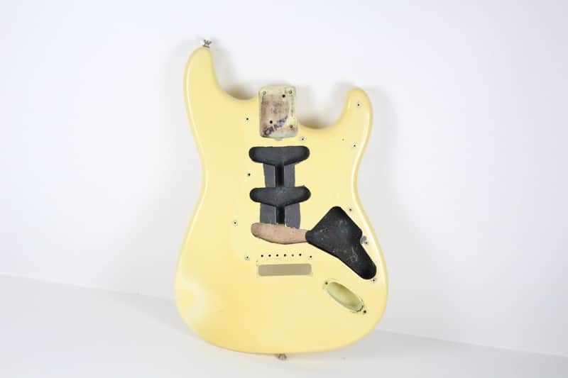 1994 Vintage Fender Stratocaster 1962 BODY ~Olympic WHITE~ Lightweight 4 LBS 62 AVRI American Reissue image 1