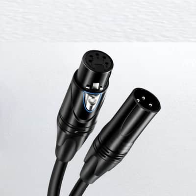 DMX Cable Adapter, 2 Pack DMX Male 3 Pin to DMX Female 5 Pin Wire, 6’’ XLR 3M to XLR 5F Lighting Cord, DMX 512 Stage Light Cable for Stage Lighting Input & Output image 2