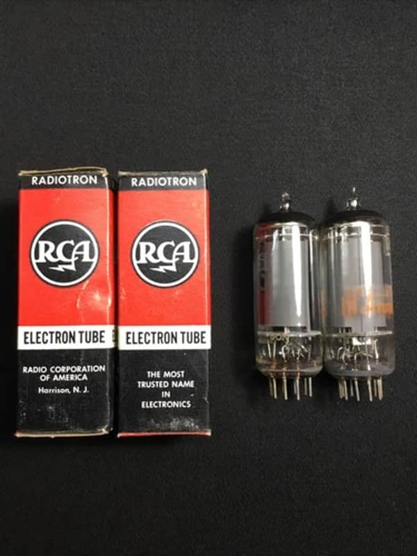 NOS PAIR RCA 6197 6CL6 Amplifier VINTAGE VACUUM TUBES USA Tested 8.7241-D image 1