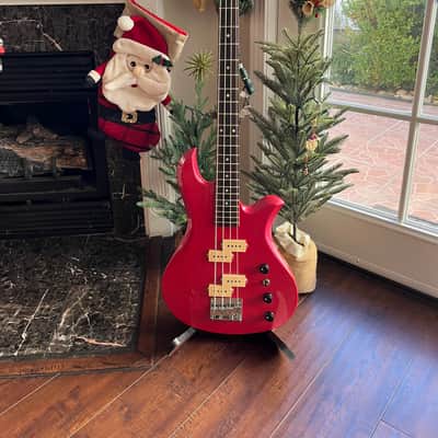 B.C. Rich NJ Eagle 1983 Red Pearl Glitter Sparkle Vintage Electric Bass Guitar Nagoya Japan MIJ Mockingbird Bich Warlock Ironbird image 3