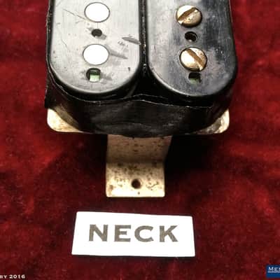 Early - Mid 1960s Gibson Patent Number Sticker Humbucker Pickups Matched Pair Non Pre T-Top 1965 image 13