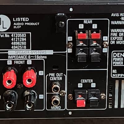 Denon Denon AVR-1000 AV Surround Receiver 90s - Black image 9