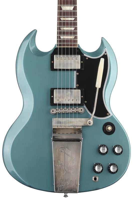 Gibson Custom 1964 SG Standard Reissue Electric Guitar - Pelham Blue  Murphy Lab Ultra Light Aged image 1
