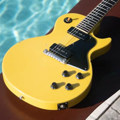 1987 Greco EGS56-65 “Mint Collection” Open O - TV Yellow LP Single Cut - Made In Japan - Open Book Headstock image 5