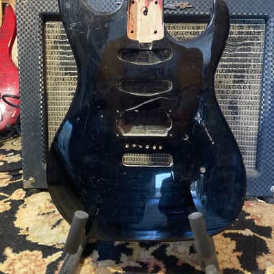 Unknown Super Strat Style Replacement Body Unloaded - Black image 1