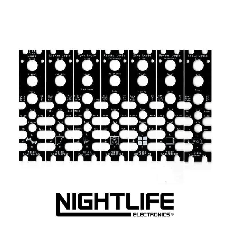 Noise Engineering Legio Panel Overlays - Black [7pk] image 1