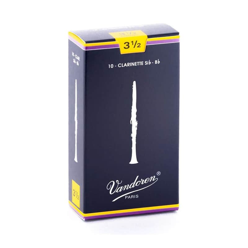 Vandoren CR1035 Traditional Bb Clarinet Reeds - Strength 3.5 (Box of 10) image 1