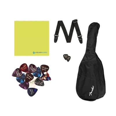 Fender CD-60S Dreadnought Pack V2, Natural - 0970110421 Bundle w/ 12-Pack Guitar Pick and Liquid Audio Polishing Cloth image 2