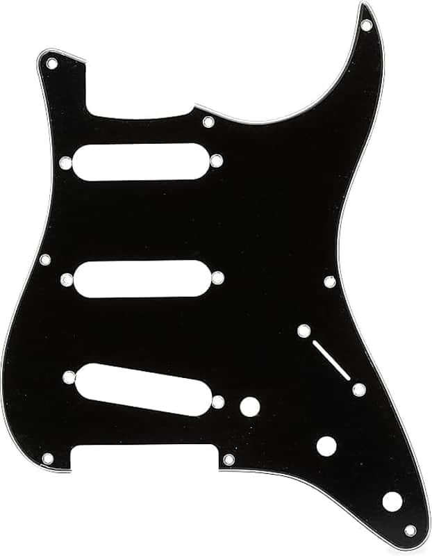Vintage-Style Pickguard, '57 Stratocaster, 8-Hole - Black 3-Ply image 1