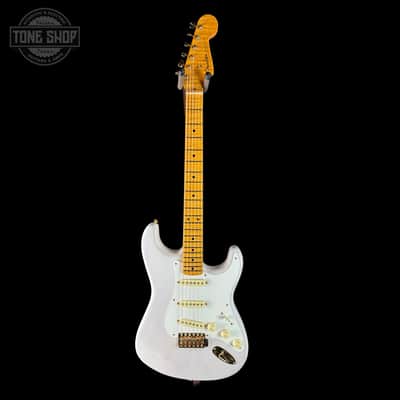 Fender Limited Edition American Vintage II 1957 Stratocaster Flame MP White Blonde w/case image 2