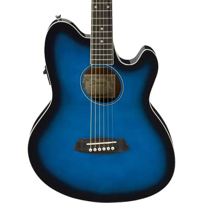 Ibanez TCY10ETBS Talman Acoustic Electric Guitar, Transparent Blue Sunburst image 1