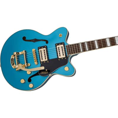 Gretsch Limited Edition G2655TG Streamliner Series Electric Guitar with Bigsby, Riviera Blue image 4