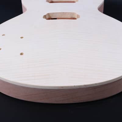 Left Hand Electric Guitar Body Mahogany Flame Maple Guitar Parts image 6