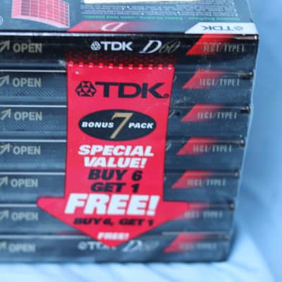 TDK d60 high output type I cassette 7 pack image 5