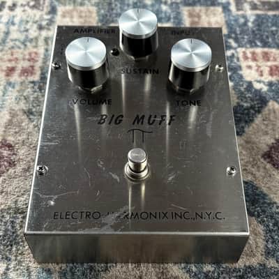1970s Electro-Harmonix Big Muff Pi Triangle V1 Vintage Triangle Fuzz Guitar Effect Pedal! image 2