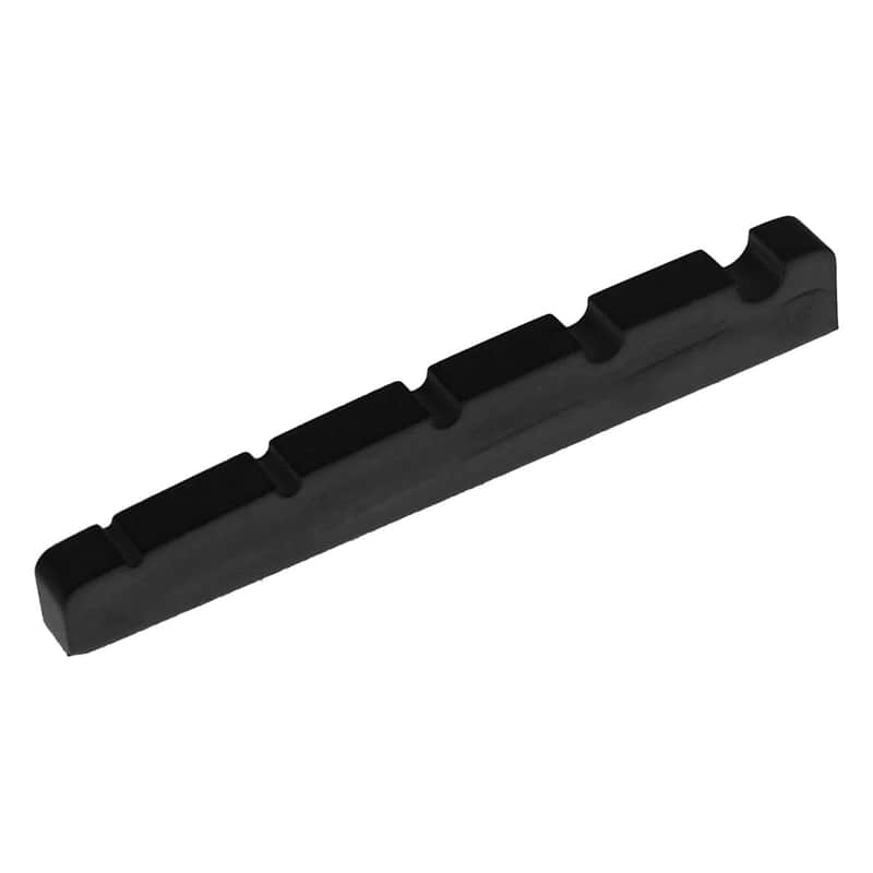 Plastic 5-String Slotted Bass Nut Black image 1