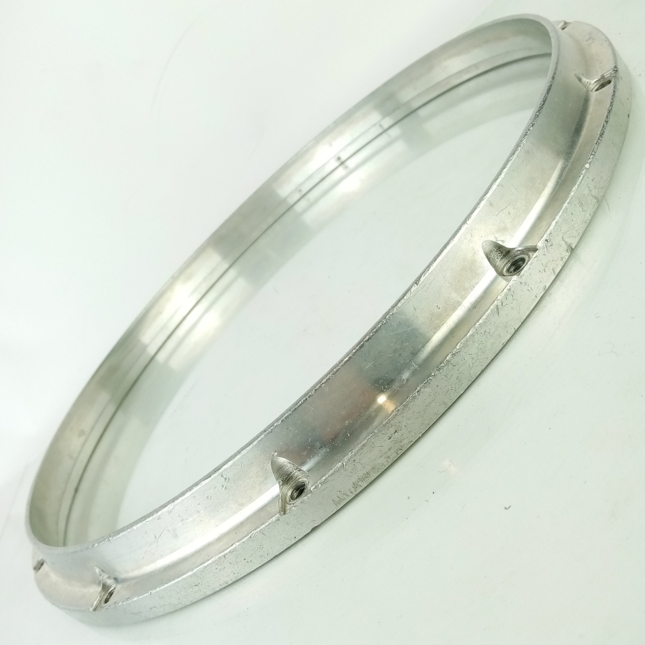 Pearl 14"Die-Cast 12-Lug Snare Drum Batter Rim/Hoop Championship FFX Aluminum'01 — main photograph