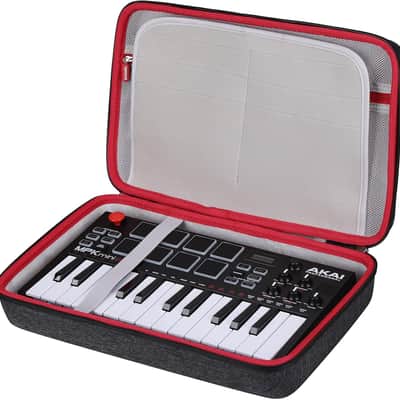 Case Compatible with AKAI Professional MPK Mini MK3-25 Key / Mini Play MK3 USB MIDI Keyboard Controller, Portable Storage Bag for Accessories (Case Only)