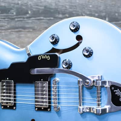 Guild Starfire I DC Pelham Blue Double-Cutaway Semi-Hollow Electric Guitar image 7