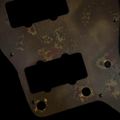 Jazzmaster Pickguard Scratchplate - NO Upper Controls / Rhythm Circuit - USA 60s Vintage - Statuary Brass - Made-to-Order image 3