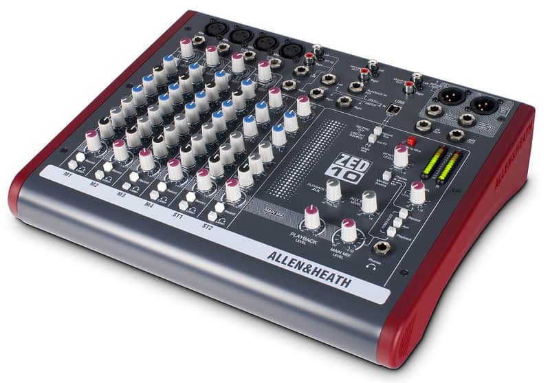 Allen & Heath ZED-10 10-Channel Analog USB Mixer image 1