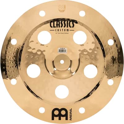 Meinl 16" Trash Stack Cymbal Pair with Holes - Classics Custom Brilliant - Made In Germany, 2-YEAR WARRANTY (CC16-STK) image 8