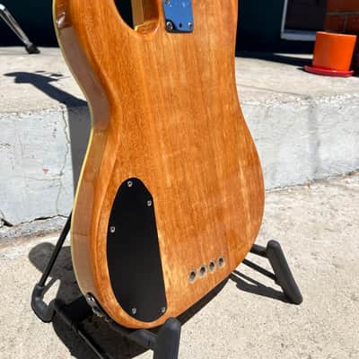 Immagine Fender PBAC-100FL Electric-Acoustic Fretless Precision Bass MIJ 1992 - 1994 - Vintage Natural - 9