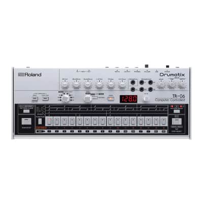 Roland Boutique Compact Modular Friendly Solid Metal Top Drum Machine with Advanced Sequencer, Five Trigger Outputs, One Trigger Input, and Color-Matched Case (Silver)