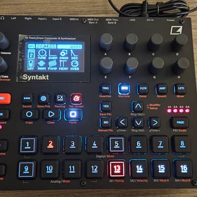 B-Stock - Elektron Syntakt 12 Track Drum Computer & Synthesizer with WARRANTY - Black