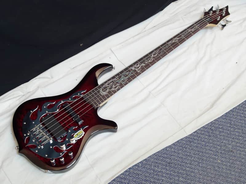 Traben Phoenix 5-string Bass guitar Blood Red w/ Hard Case - new