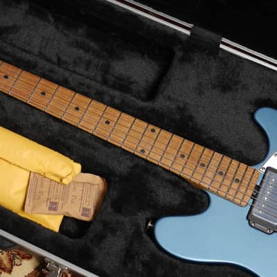 MusicMan Valentine HH Trem MN Toluca Lake Blue/Parchment image 8