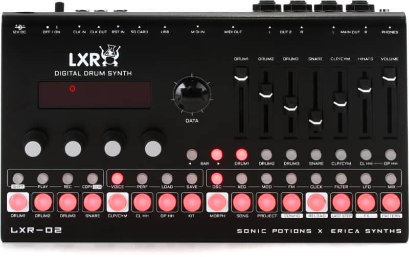 Erica Synths LXR-02 Desktop Digital Drum Synthesizer (LXRd1) image 1