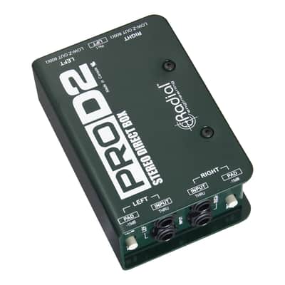 Radial ProD2 Dual Stereo Passive Direct Box Guitar Bass Keys PROAUDIOSTAR image 1