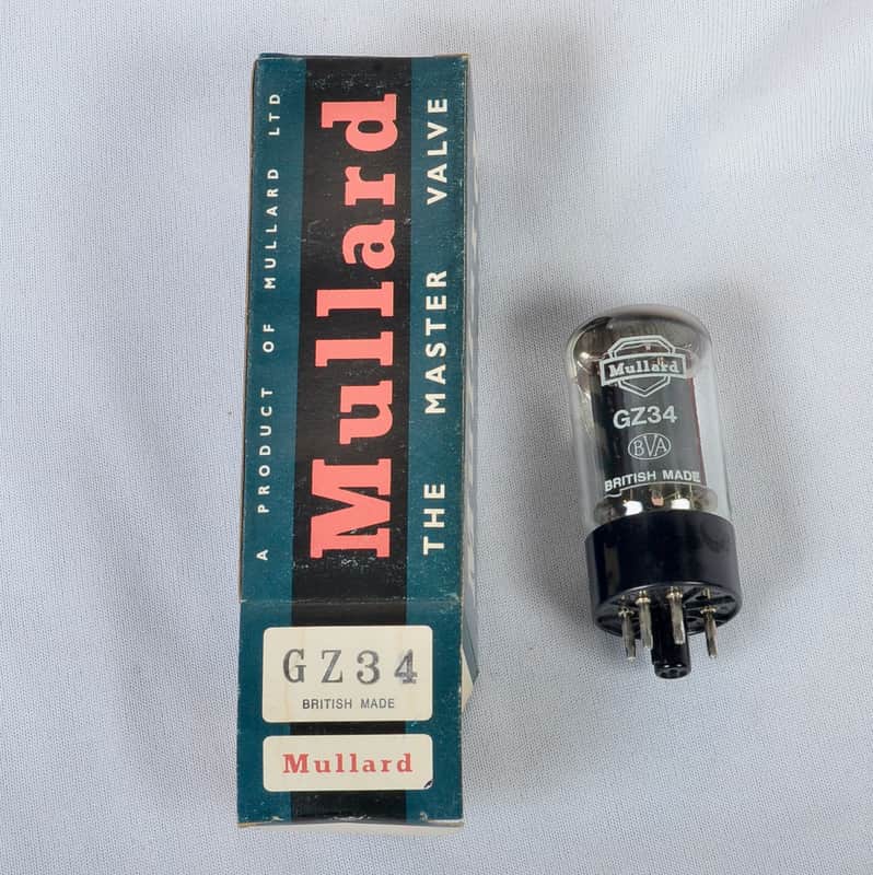 Mullard GZ34 / 5AR4 NOS Rectifier Tube – Made in England – Tests Strong image 1