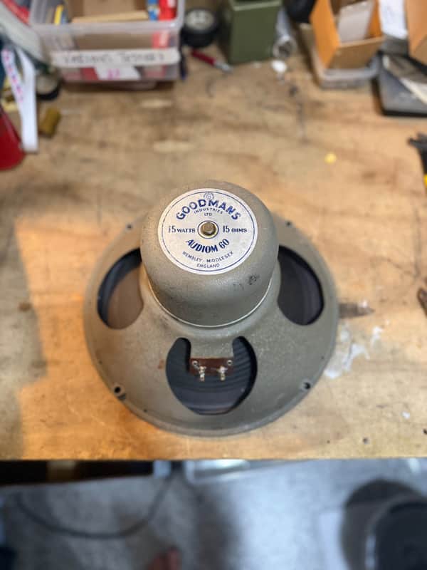 1960s Goodmans Audiom 60 alnico 12” guitar speaker 15 watts 16 ohm image 1
