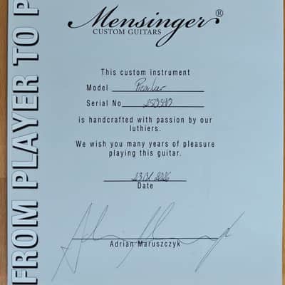 Mensinger Preacher 2026 - butterscotch-transparent, custom made, EZ 01/26 image 16