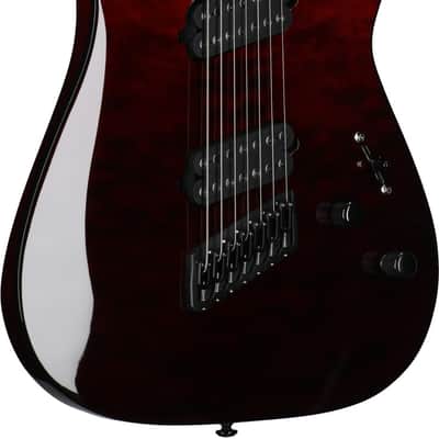 Schecter Reaper-7 Elite Multiscale 7-string Electric Guitar - Blood Burst (2182) image 7