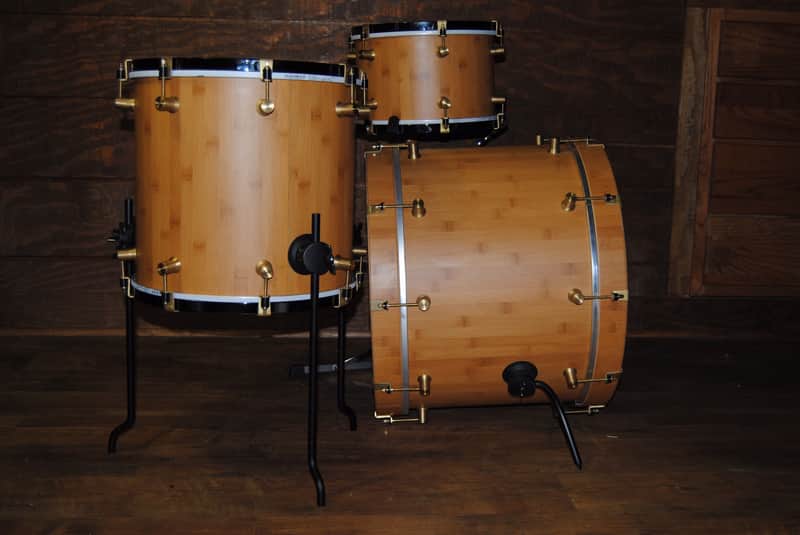 Woody / Bearing Edge Drums 3-piece Shell Pack Woody Drums Bamboo Veneer image 1