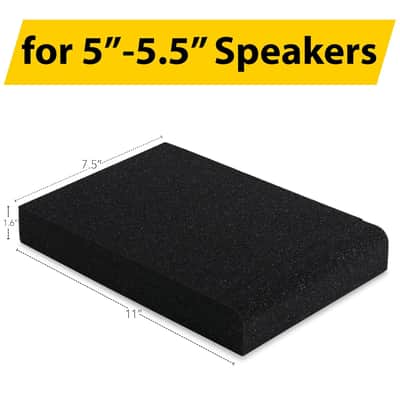 Studio Monitor Isolation Pads For 5 Inch Monitors, Pair Of Two High Density Acoustic Foam Which Fits Most Speaker Stands | Smpad 5 image 2