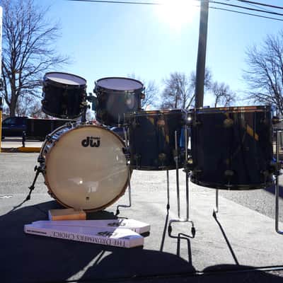 DW USA Collectors Series 5pc Maple/Mahogany Shell Pack - Deep Royal Blue Lacquer Custom | 10,12,14,16,22" image 8