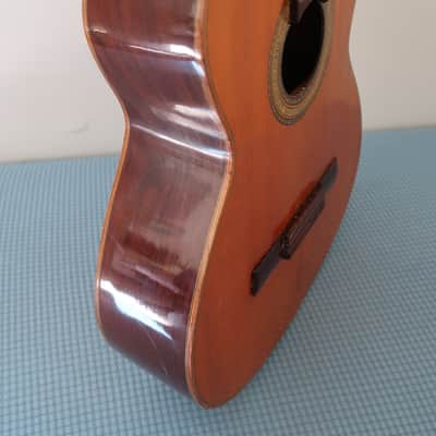 Project Vintage 1960s Silviano Herrera Classical Guitar H-Sil Mariachi Studio Project Crack On Lower Bout Rarely Listed For Sale Paracho Mexico Mexican Jesus Herrera image 5