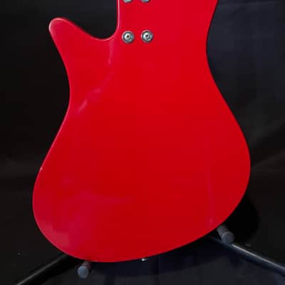 1960 1970 Red Meazzi Diamond Vintage Made in Italy Short scale Bass image 9