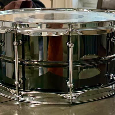 Pork Pie PP6514BB Big Black Brass 6.5x14" Snare Drum with Tube Lugs 2010s - Black Nickel Over Brass image 5