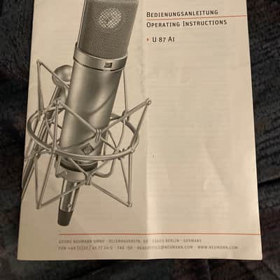 NO MICROPHONE! Neumann U 87 AI Original Owners Manual / User Manual from 2008 image 1