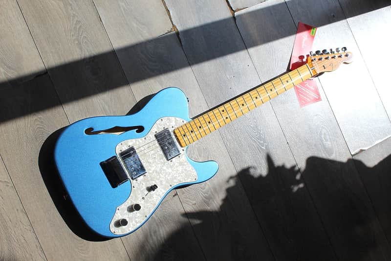 Fender American Vintage II '72 Telecaster Thinline, Lake Placid Blue, HARDCASE image 1