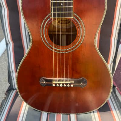 Red Stained Version 2016 Washburn R314KK Spruce/Trembesi Parlor Guitar Rare 1890s Golden Era Period Correct Recreation Limited Edition Long Discounted Model No Coffin Case image 18