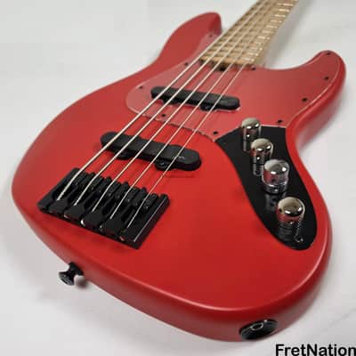 Marco Bass Guitars TFL-5 5-String 34.5" Satin Red Glockenklang - 9.84lbs image 7