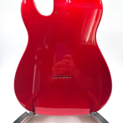 Warmtone Custom Guitars Tele Style Guitar Body “Red Sparkle” image 3