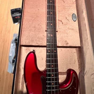 Fender Custom Shop LIMITED Edition '62 P Bass Relic- Aged Candy Apple Red 2025 STUNNING!!  PLEK & Hipshot UPgrade RARE FIND! image 9