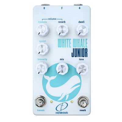 Ready To Ship! Crazy Tube Circuits White Whale Jr Analog Spring Reverb / Tremolo Guitar Pedal image 2